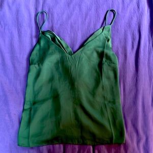 Open twist back satiny camisole